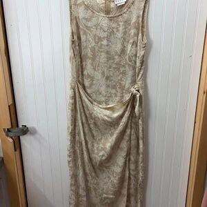 MATCH vintage coastal Floral faux Wrap Midi Dress